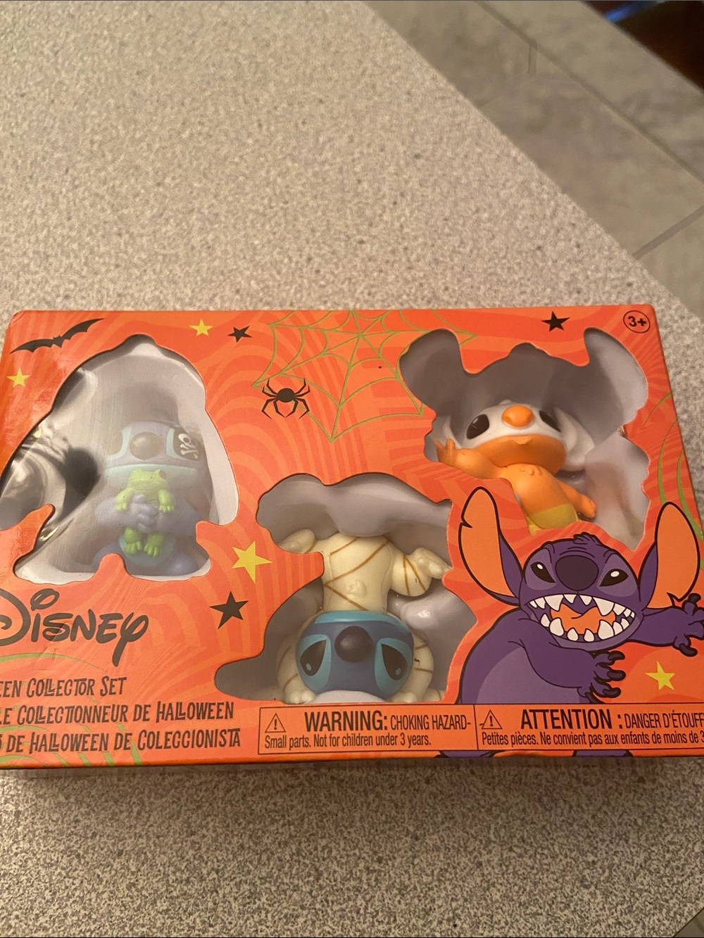 Disney Orange Halloween Stitch & Friends Collectible Figure Set